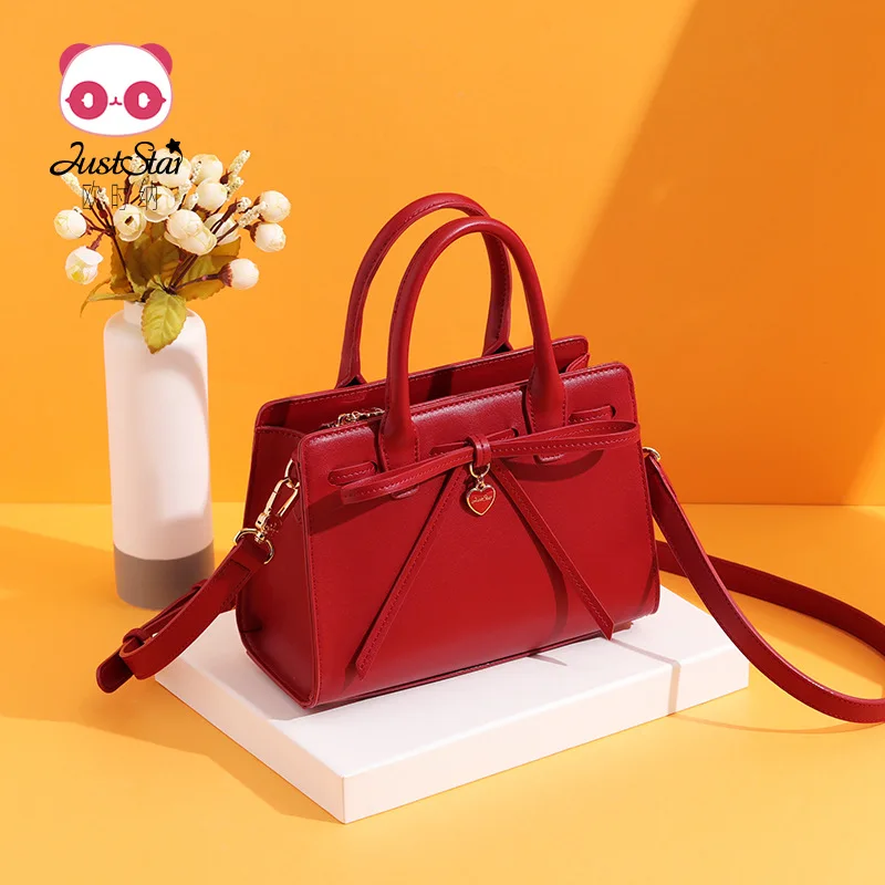 

EU Is Satisfied Handbag Bag 2019 New Style Versitile Fashion Elegant Goddess Bow Large-Volume Messenger Bag