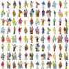 Evemodel P200W 100pcs Model Trains Z scale 1:200 Painted People Figures Scenery Miniature Decoration 1