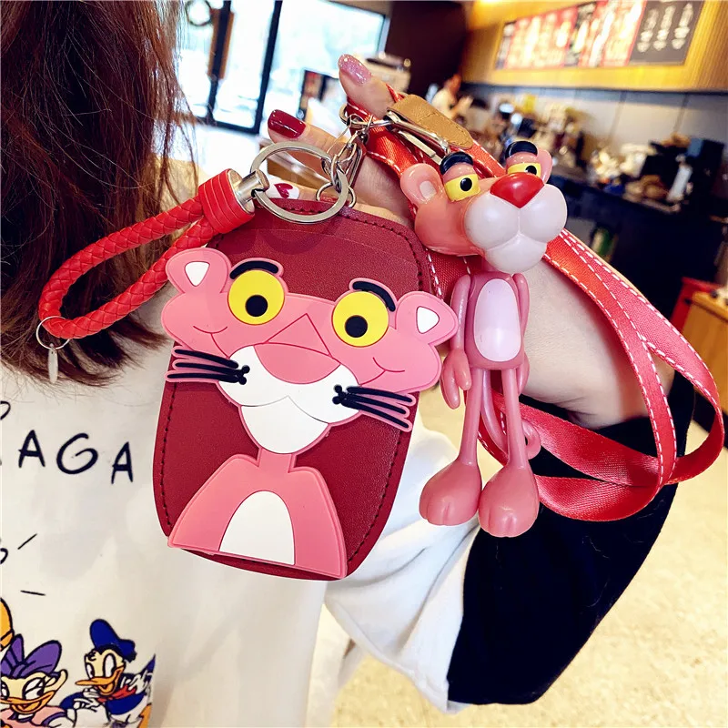 Модные ювелирные изделия милый мультфильм Розовая пантера брелок из