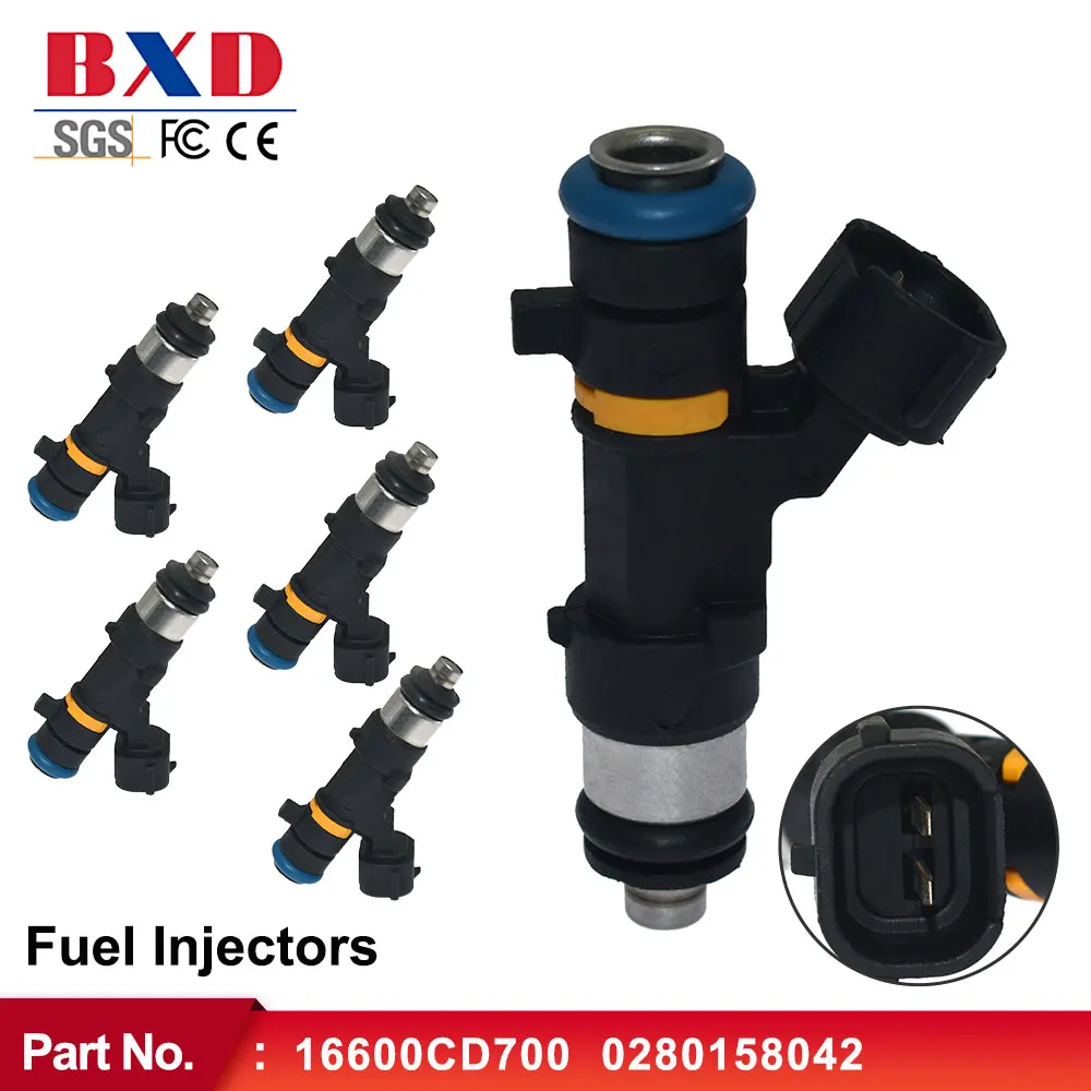 6x Fuel Injectors 16600cd700 0280158042 For Nissan Murano 350z Infiniti