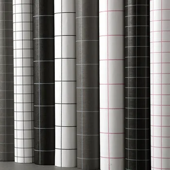 

White and Black Stipe Wallpaper Personality Living Room Study Dining Room Lattice Vinyl Wall Paper Rolls Waterproof Bathroom