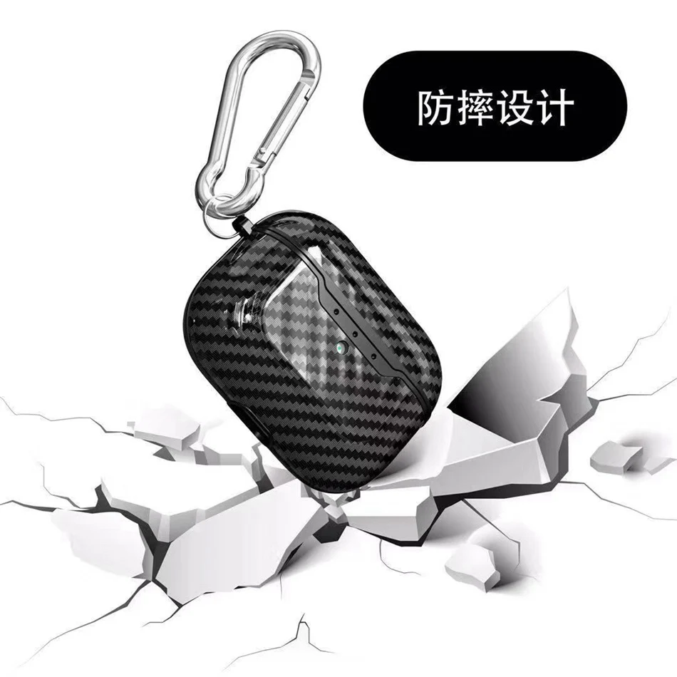 Чехол для наушников для Airpods Pro Чехол роскошные Мультяшные наушники из углеродного волокна/Earpods чехол для Apple Air Pods Pro 3 чехол Брелок