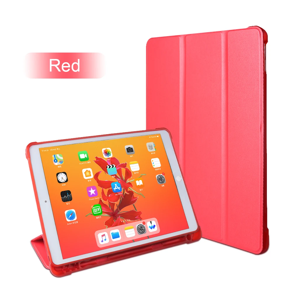 Чехол для iPad 10,2, чехол для планшета с карандашом, умный кожаный силиконовый чехол для iPad Pro 10,5 Air3 Cas Pour iPad 7