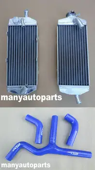 

for KTM 400 525 EXC 400EXC 525EXC 03 04 05 06 Left with Right aluminum radiator and blue hose