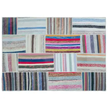 

Handmade Multicolor Vintage Patchwork Rug Area Rug 160x224 Cm-5'3''X7'4''