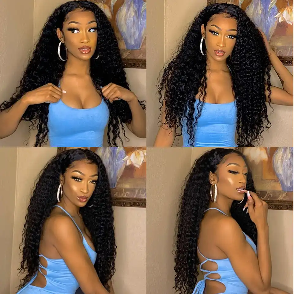 Brazilian Hair Weave Bundle Human Hair Bundles Deep Wave Bundles 30inch 32inch 34inch Remy Curly Hair Bundles Extension 1 3 4pc Hair Weaves Aliexpress