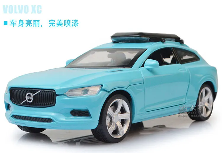 Оптом Jiaye Модель брелок для автомобильных ключей, модель автомобиля VOLVO Модель воин звуковая и световая 4-дверного проема детский игрушечный автомобиль