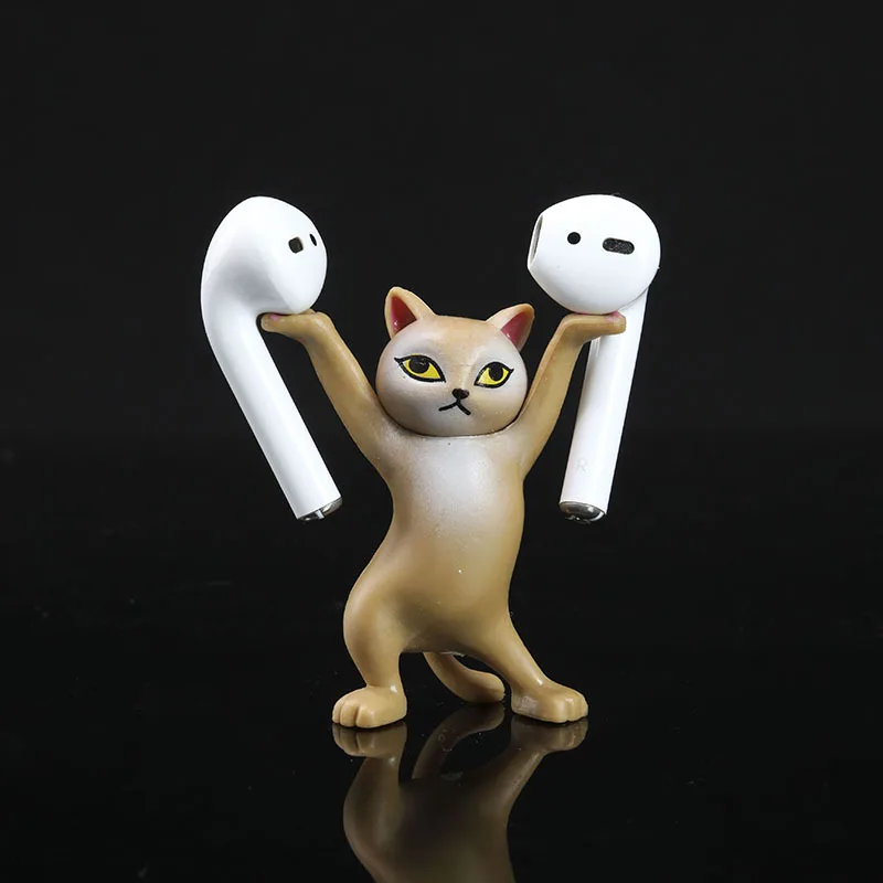 Cat bookshelf stand pen holder portable coffin cat doll pen holder dancing cat toy storage box desktop decoration home decoratio