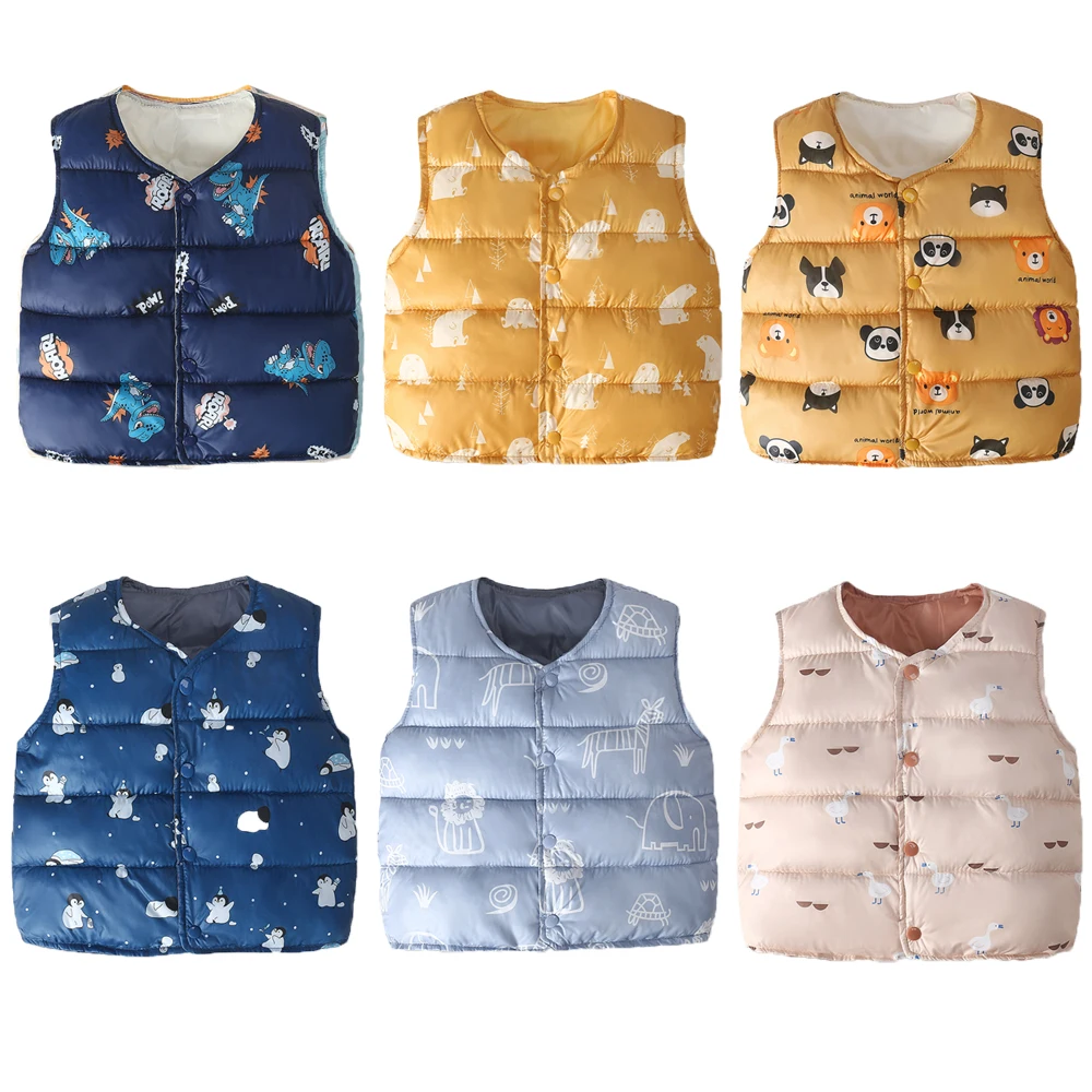 Winter Kids Vest Boys Jacket Girls Vest Baby Waistcoat Warm Toddler