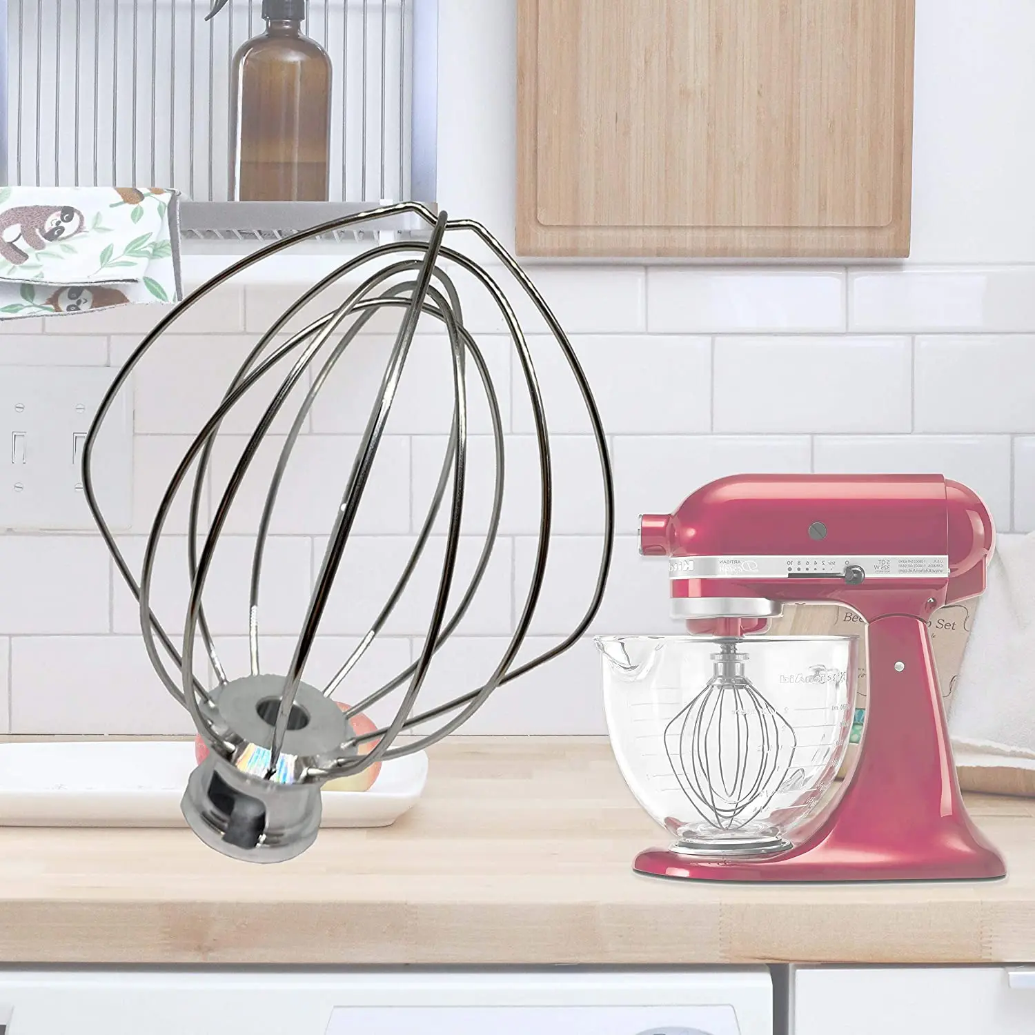304 Stainless Steel Wire Whip Kitchen Electric Mixer Accessory for KitchenAid K45WW 9704329