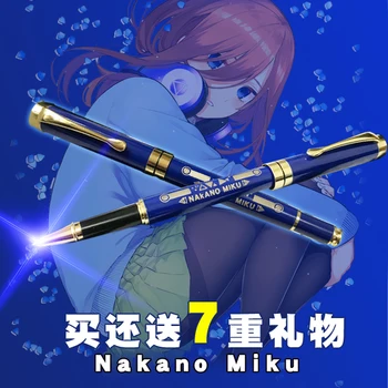 

Anime The Quintessential Quintuplets Nakano Miku Cosplay Student Metal Stationery Ballpoint Pen Rollerball Pen Sign pen Gifts