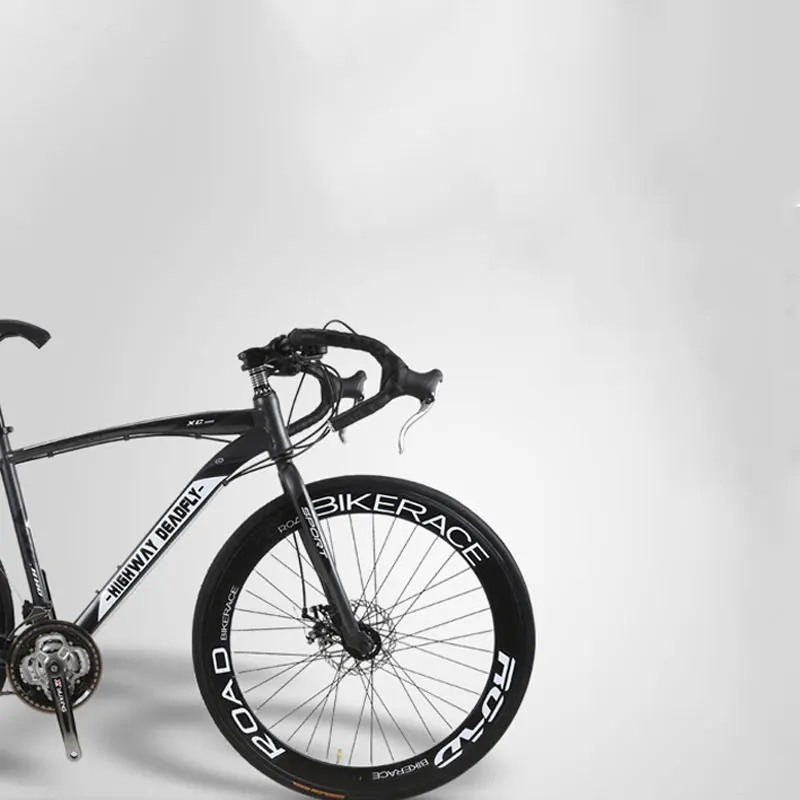 Bike Bicycle Fixed Gear Variable Speed Double Disc Brake Aluminum Alloy Rim Student Man and Women New