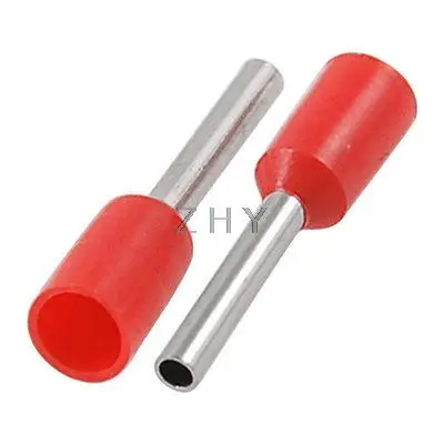 

1000 x 1.7mm Tube Red Wire Connector Pre Insulated Terminals