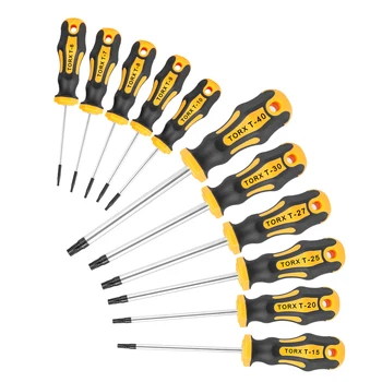 

11pcs/set Torx Screwdriver Bit Set T6-T40 Long Magnetic Screwdriver Repair Tools for Bicycles