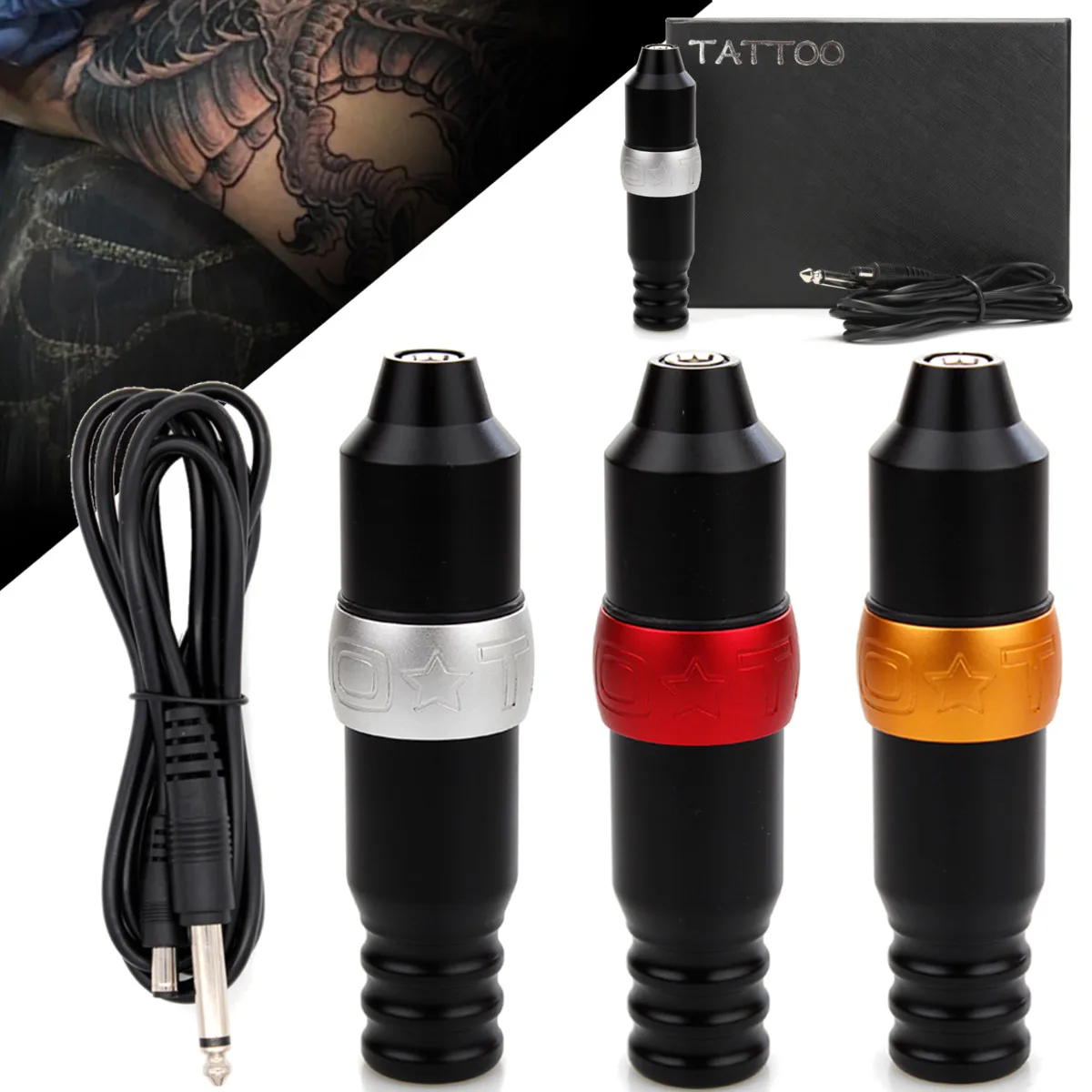 

Professional Rotary Tattoo Machine Pen Strong Quiet Motor Permanent Makeup Eyebrow lip Eyeliner Tattoo With Power Line