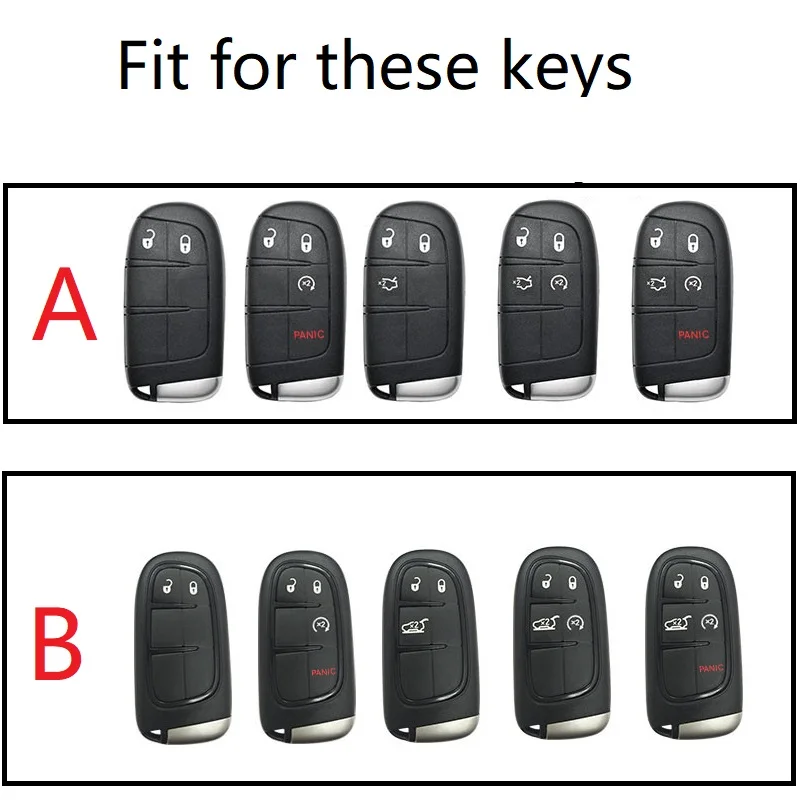 Leather Car Key Case Key Cover Key Shell For Dodge Journey Charger for Jeep Renegade Grand Cherokee for Chrysler 200 300