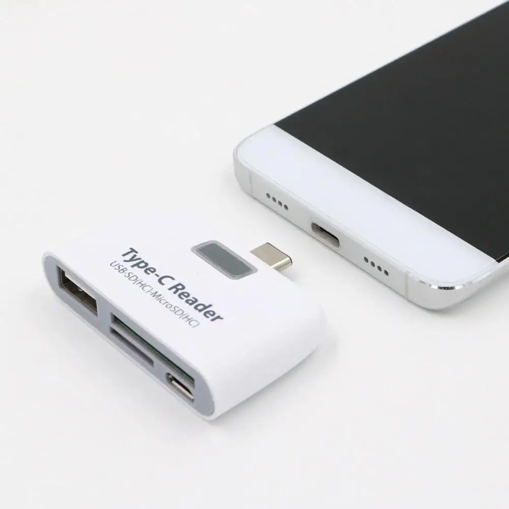 USB 3,1 Тип-c OTG кард-ридер Тип C USB-C "папа" в USB 3,0 OTG TF/SD/MS переходник с внутренней резьбой для OTG телефонный Macbook