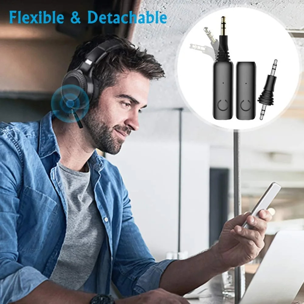 Bluetooth 5,0 приемник APTX LL 3,5 мм AUX Jack RCA Музыкальный беспроводной адаптер и микрофон Громкая связь динамик автомобильный аудио приемник