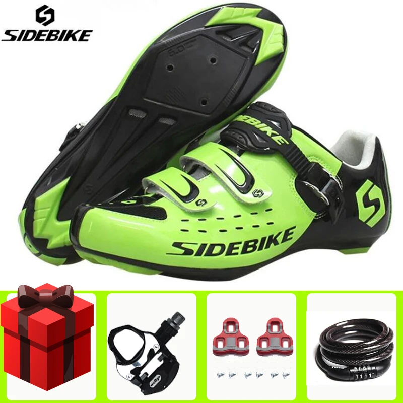 add all Sidebike/Обувь для шоссейного велоспорта; комплект с педалью; мужские кроссовки; sapatilha ciclismo; ультралегкие мужские кроссовки для велосипеда с самоблокирующимся верхом - Цвет: add all