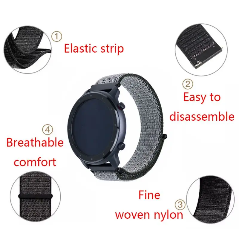 Против царапин нейлоновый ремешок для часов для AMAZFIT GTR 42 мм/47 мм Смарт-часы