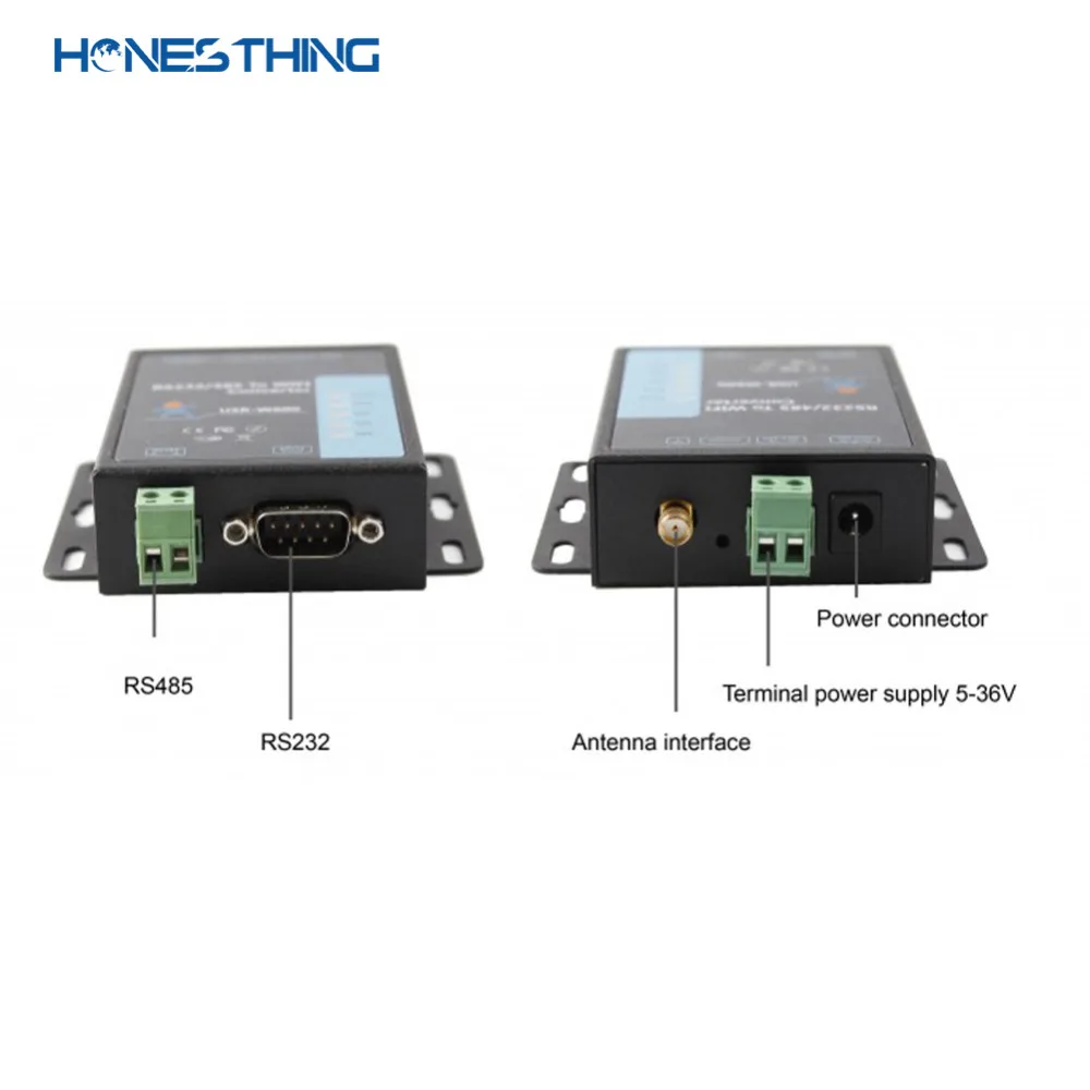HonesThing Cost-effictive Serial RS232 RS485 to WIFI Ethernet Converter Serial TCP IP Server Module Built in Web Server Modbus Gateway 7