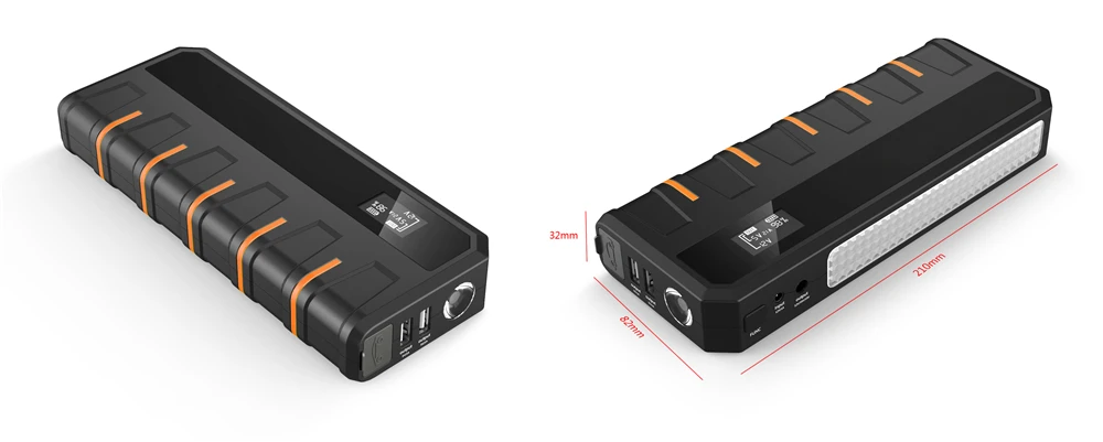 Автомобильное пусковое устройство 12 В 18000 мАч Быстрая зарядка двойной USB 5L 6L газ Множественная защита Arrancador de Potencia power портативный светодиодный