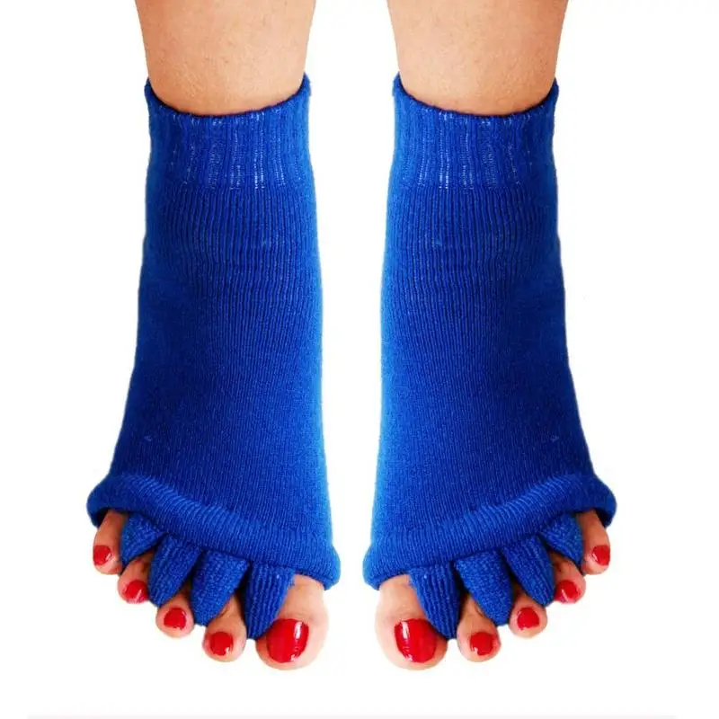 Массажные носки на пять пальцев разделитель пальцев пальцы ног обезболивающие носки Bunion корректор ухода за ногами для женщин Йога массажные носки