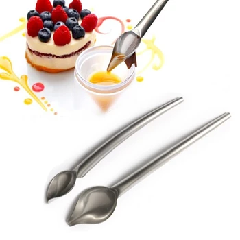 

Stainless Steel Chocolate Spoon Culinary Chef Drawing Spoons for Decorating Plates Food Cake Cream Baking DIY Tools