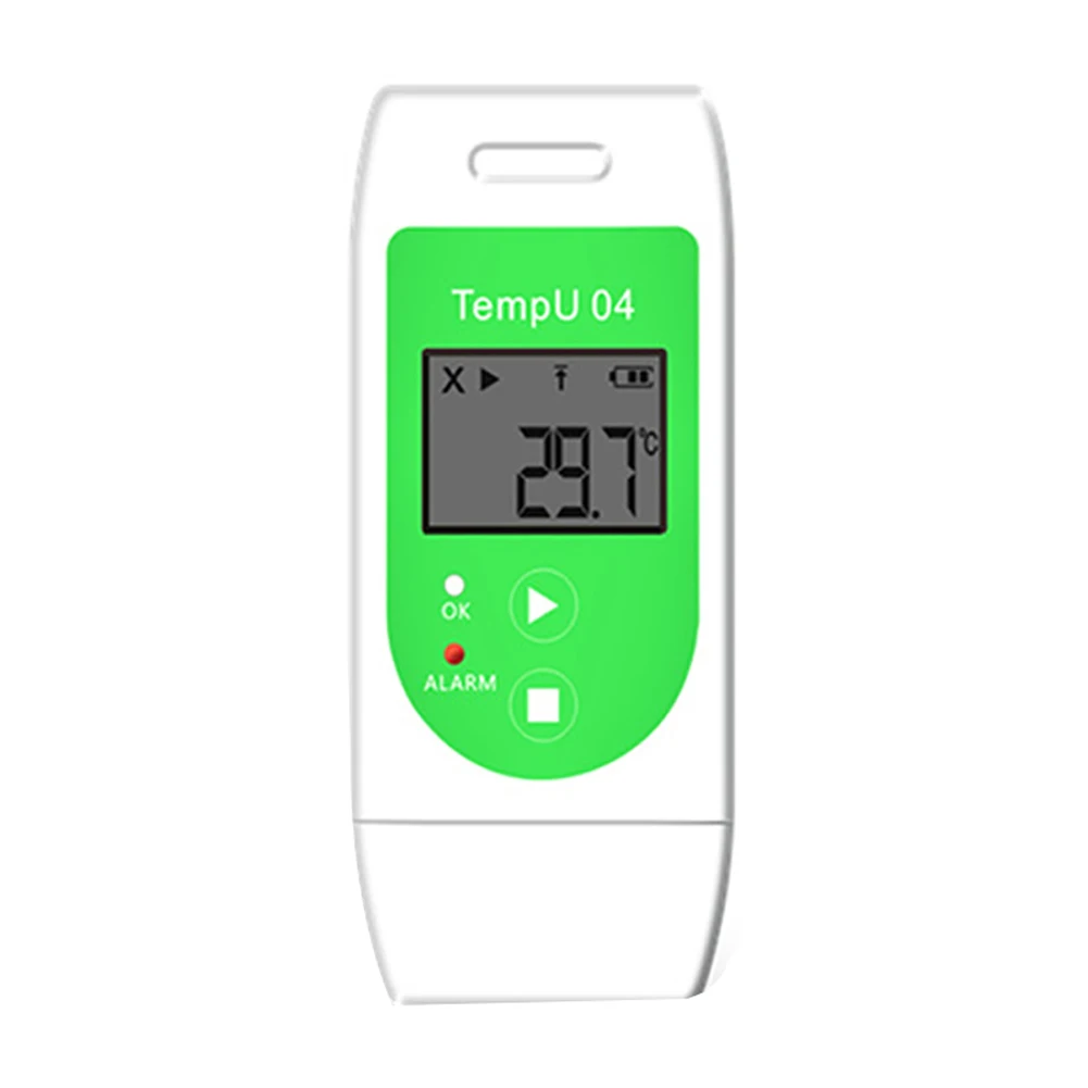

USB Port Data Logger LCD Diaplay Alarm High Accuracy Indoor Outdoor PDF Digital LED Light Temperature Recorder Reusable Portable
