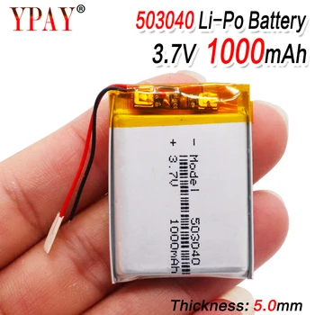 

1/2/4pcs 1000mAh 503040 Lithium Li-ion Polymer Battery 40x30x5mm Li-Po Battery Cell For Voice Recorder Headset Speaker E-boo