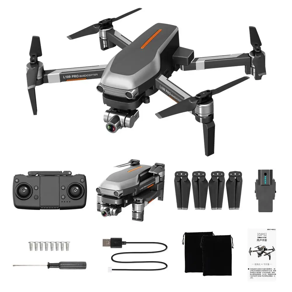 L109pro Gps Drone 4k Quadcopter Mechanical Two Axis Anti Shake 5g Wifi Fpv Hd Esc Camera Brushless Helicopter 25mins Flight Time Rc Helicopters Aliexpress