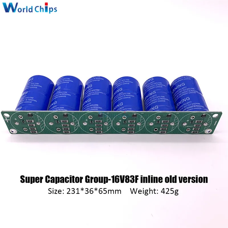 Супер фарадные конденсаторы 6 шт./компл. 2,7 V 500F супер конденсатор с защитной платой Однорядный 16V 83F фарад конденсатор для автомобиля