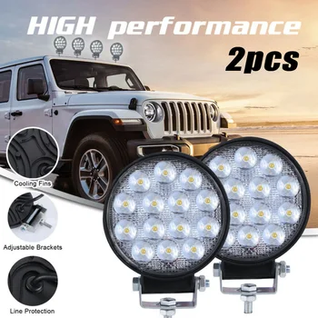 

12V 24V 140W Car LED Work Light Spot Truck Tractor Boat Lamp Driving Parts Set