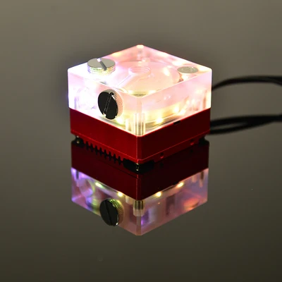 With magic lights SYSCOOLING P67B ультра-тихий RGB ламповый насос водяного охладителя компьютера водяное охлаждение тепловыделение ШИМ контроль скорости насоса - Цвет лезвия: With magic lights