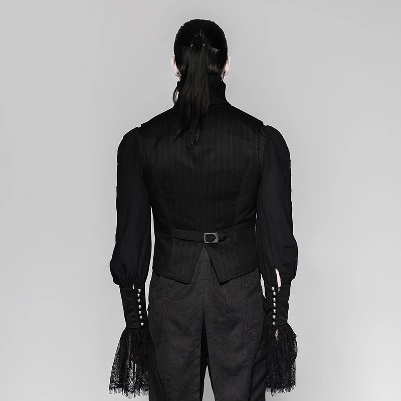 50% OFF PUNK RAVE Gothic Gentleman Stripe Palace Chinese Style Buckle Decoration Classic Punk Men Vest Noble Victorian Party Clothes