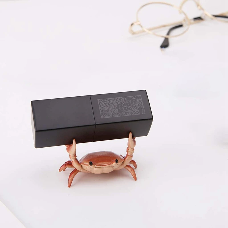 Japoneses nuevos y creativos bolígrafos de cangrejo lindo soporte para lápices de levantamiento de pesas, estante soporte de almacenamiento, regalo de papelería