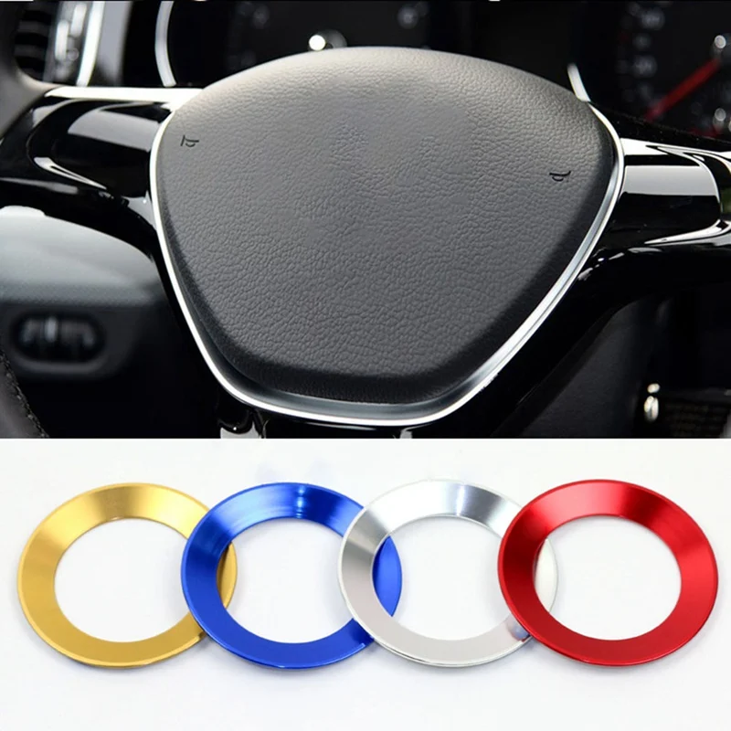 Car Styling Steering Wheel Circle Ring Logo Emblems Accessories Case For Skoda Octavia Rapid Decorative Covers