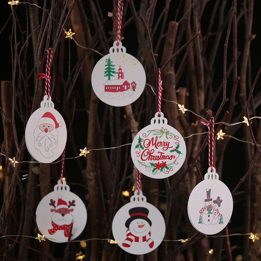 Рождественская елка украшения деревянные Висячие Подвески Natal рождественские