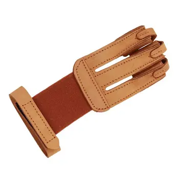 

Archery Protect Glove 3 Fingers Pull Bow Leather Shooting Gloves Hunting Gear M5TC