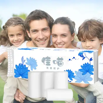 

12pcs/Suit White Family Toilet Roll Toilet Paper Soft Security Durable Hotel Thickening Butt Tampon