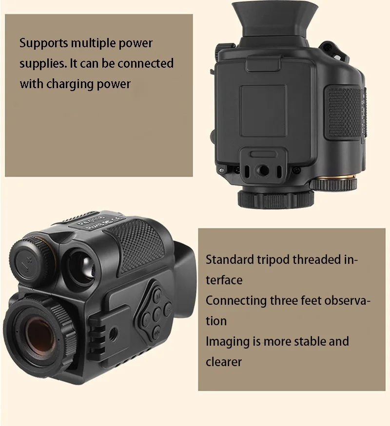 PDDHKK Infrared 5× Digital Night Vision Hunting Scope Support SD Card Photos Recording Playback Charge For Outdoor Travelling