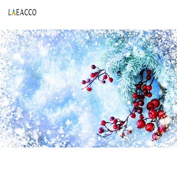 

Laeacco Christmas Winter Snow Pine Branch Photography Backgrounds Customized Photographic Backdrops For Photo Studio