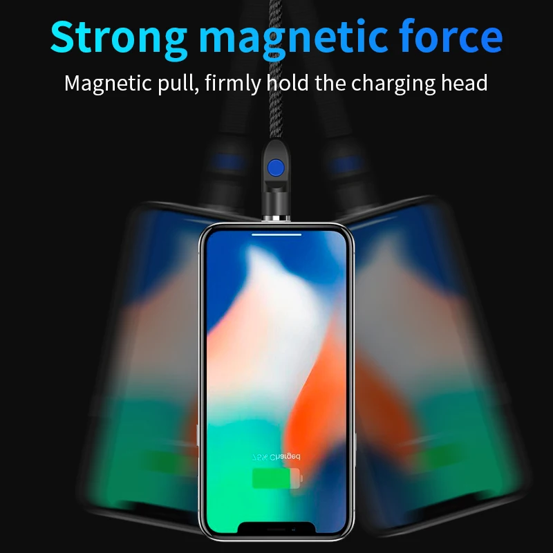 Магнитный Micro USB Type C кабель 3A для быстрой зарядки и передачи данных SAMSUNG S10 + OnePlus