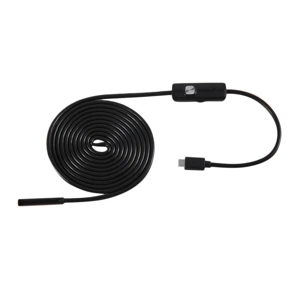 HD Camera Borescope 5.5mm 2M Mini USB Endoscope IP67 Waterproof Inspection Scope 6 White LEDs 720P Tube For PC Android Phone