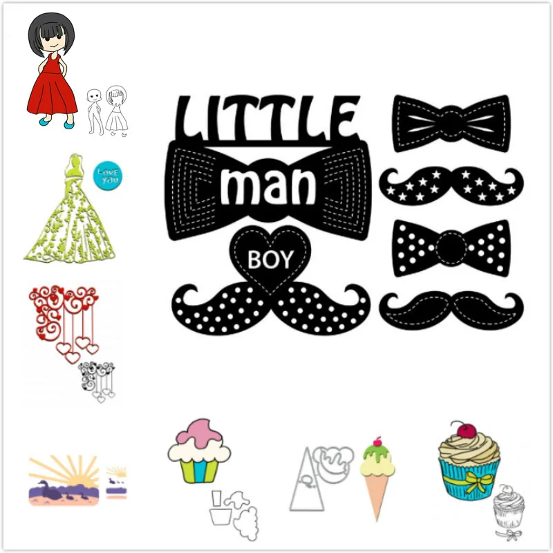 

YaMinSanNiO Life Cutting Dies Figure Metal Dies For Scrapbooking Album Cards Making Embossing Stencils Diecuts Home Decor Crafts