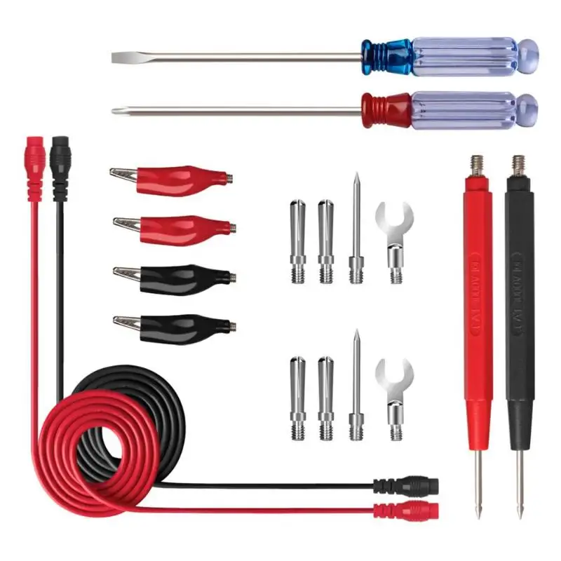

18pcs Universal Multifunctional Multimeter Test Line Set with Screwdrivers Probe Test Leads for Digital Multimeter Tester