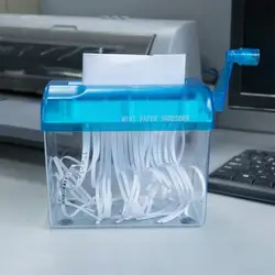 Trituradora de papel A6 de manivela Manual, Mini trituradora pequeña de papel Manual para oficina y escritorio, equipos domésticos de ahorro de energía P N1b9