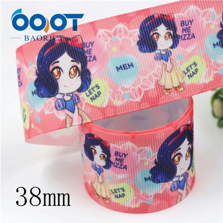 I-19906-2088 OOOT BAORJCT I-19906-2085, 38 мм, 10 ярдов мультфильм тепловой передачи печатных корсажные ленты, одежда лук крышка DIY украшения - Цвет: I-19906-2088