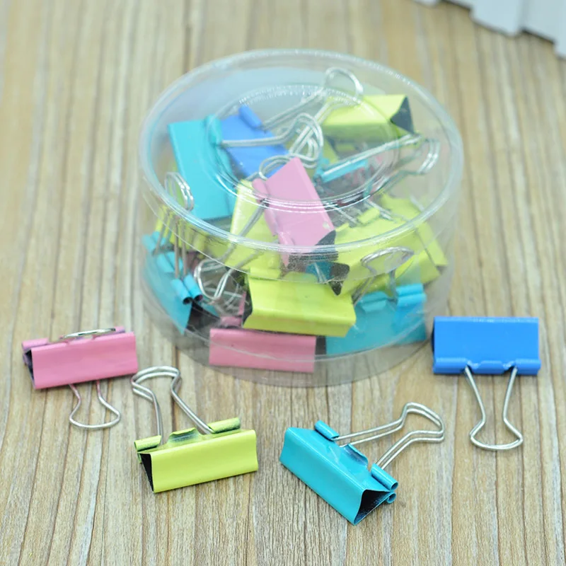 

Color Binder Clip 32 Mm Folder Wallet Voucher File Long Tail Clip 24 Installed 145G