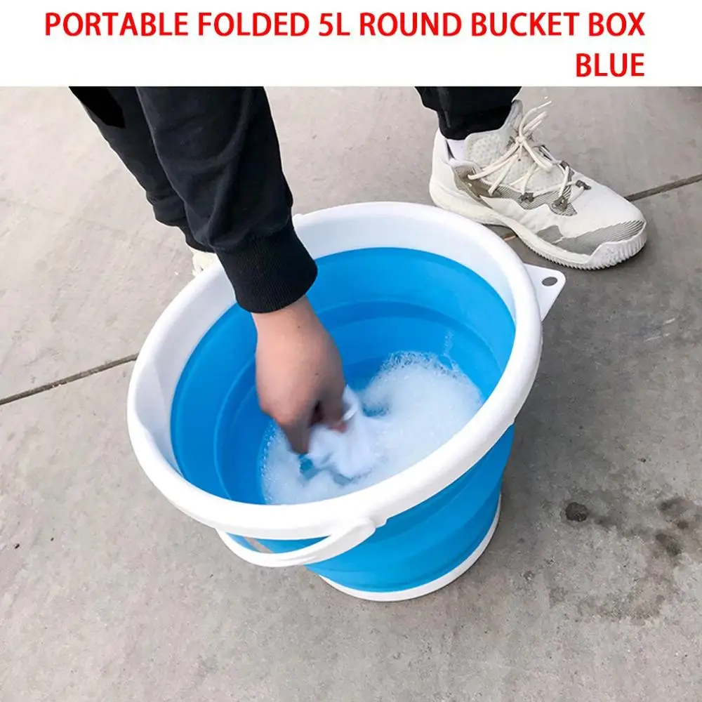 Silicone Folding Bucket Art Wash Pen Bucket Portable Car Wash Bucket Outdoor Fishing Bucket Bucket Telescopic Bucket